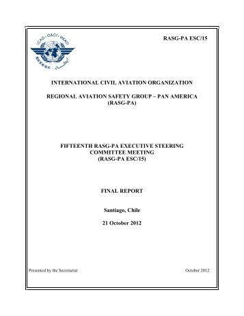 INTERNATIONAL CIVIL AVIATION ORGANIZATION ... - NACC - ICAO