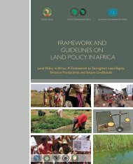 Framework and Guidelines on Land Policy in Africa - Economic ...