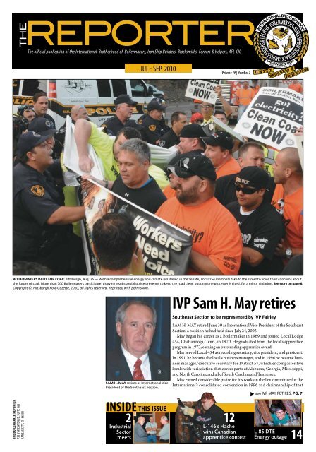 iVp Sam h. may retires - International Brotherhood of Boilermakers