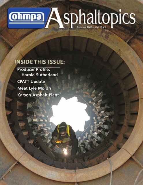 ASPHALTopics | Summer 2010 | VOL 23 | NO 2