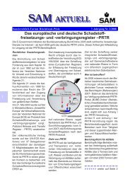 Das europäische und deutsche Schadstoff- freisetzungs - SAM