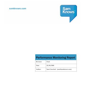 Performance Monitoring Report (PDF) - SamKnows