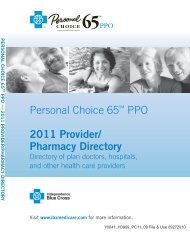 Personal Choice 65SM PPO Plan Provider ... - IBXMedicare.com