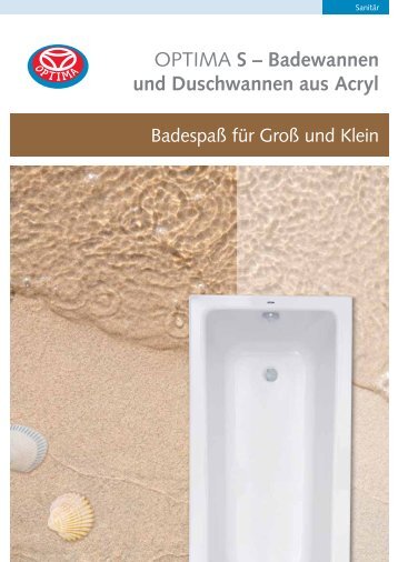 OPTIMA S – Badewannen und Duschwannen aus Acryl - Heinrich ...