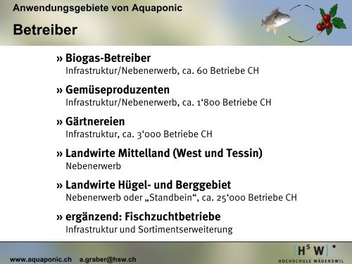 Wirtschaftlichkeit von Aquaponic