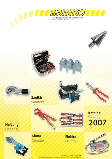 Sanitär Sanitary Elektro Electro Klima Climate Katalog  - Brinko