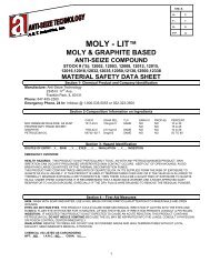 MOLY - LIT™ MOLY & GRAPHITE BASED ANTI-SEIZE COMPOUND