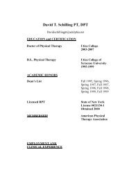 David T. Schilling PT, DPT - Utica College