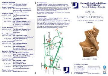 Anno Accademico 2012-2013 - Medicina Estetica Università di ...