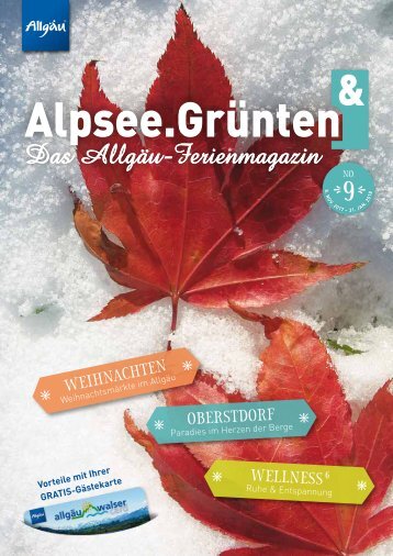 Alpsee Grünten & - Das Allgäu Ferienmagazin "Ausgabe 9"