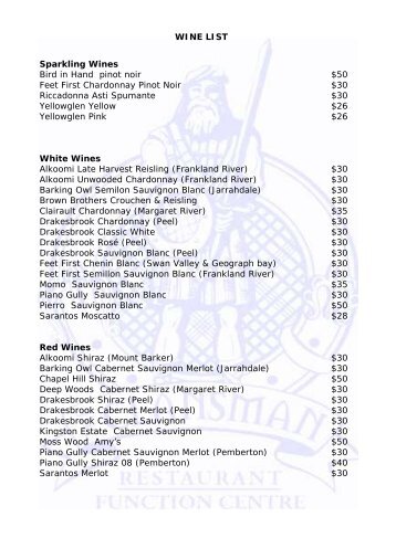 Drinks Menu . PDF - The Clansman