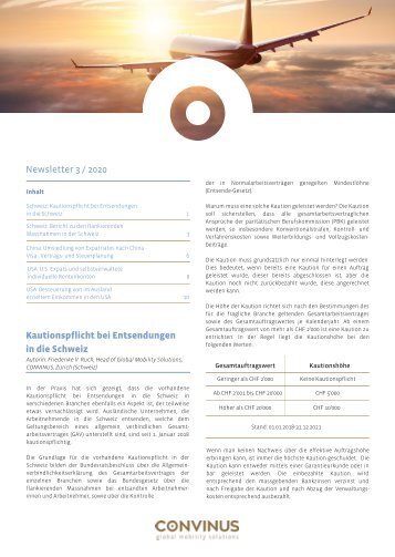 CONVINUS Global Mobility  Solutions - Newsletter 3.2020_deutsch