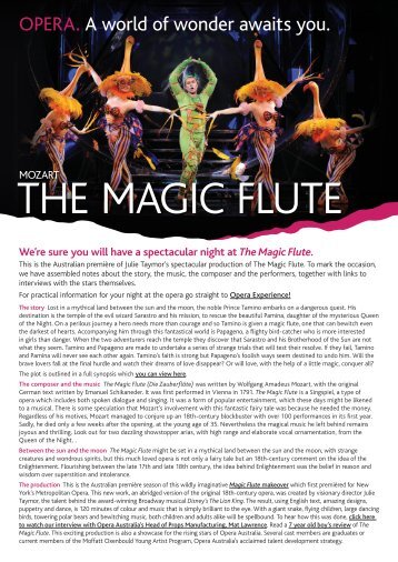 We're sure you will have a spectacular night at The Magic Flute.
