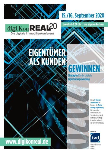 digiKonREAL 20 - Die digitale Immobilienkonferenz