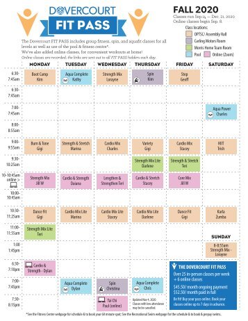 FALL 2020 Dovercourt FIT PASS Flyer