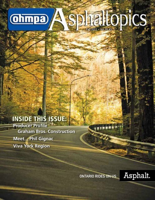 ASPHALTopics | Fall 2011 | VOL 24 | NO 3