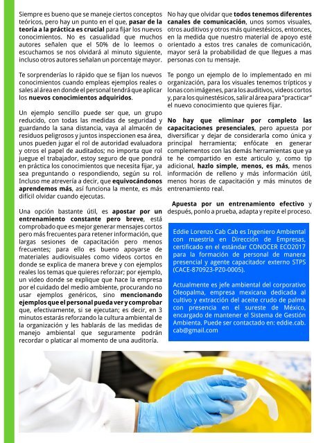 Edición 11. Agosto 2020. Revista Verde & Segura Manufactura