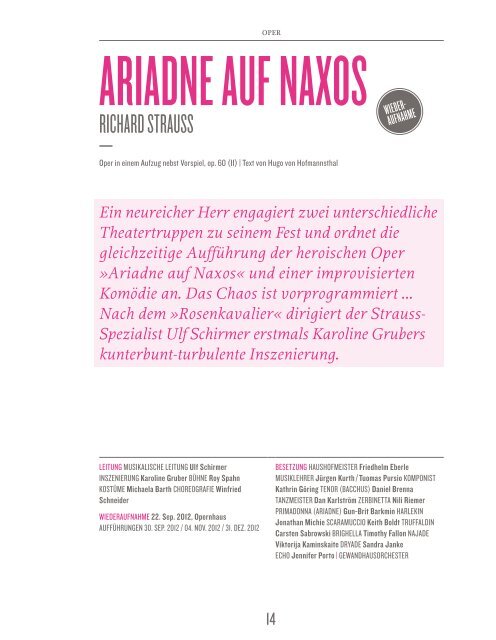 ariadne auf naxOs - Oper Leipzig