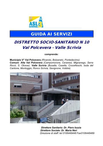 servizi distrettuali - ASL n.3 Genovese