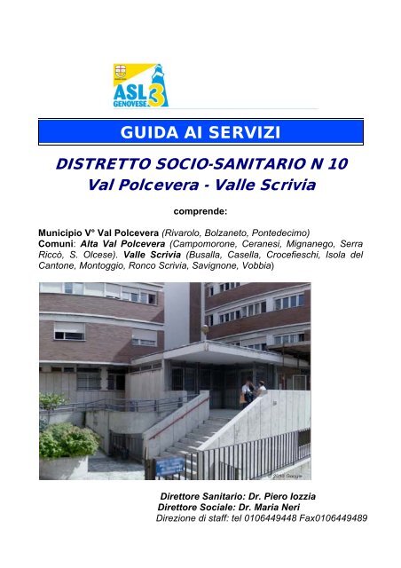 servizi distrettuali - ASL n.3 Genovese