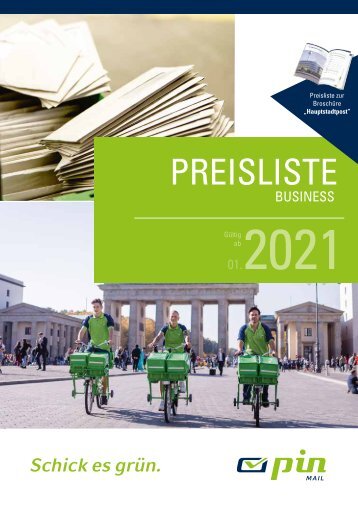 PIN AG - Preisliste Business ab 01.2021