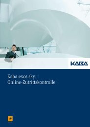 Kaba exos sky: Online-Zutrittskontrolle - secusuisse