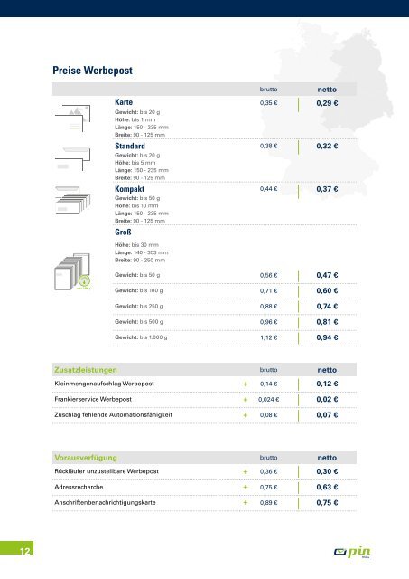 PIN AG - Informationen zu Werbesendungen