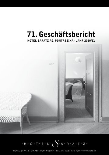 anhang zur jahresrechnung - Hotel Saratz