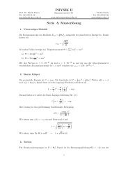 PHYSIK II Serie 8, Musterlösung