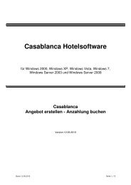 Beschreibung Angebot erstellen - Anzahlung buchen 1 - Casablanca