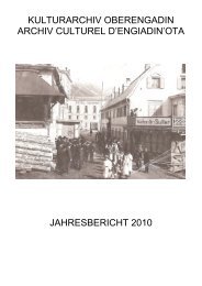 Download Jahresbericht 2010 - Kulturarchiv Oberengadin