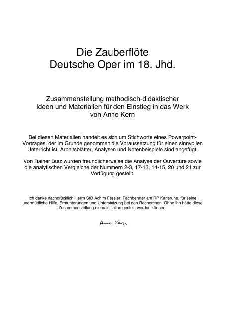 Die Zauberflote Deutsche Oper Im 18 Jhd Neuer Lehrer Rechner