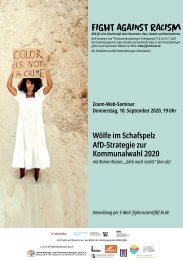 Web-Seminar: Wölfe im Schafspelz - AfD-Strategie zur NRW-Kommunalwahl 2020