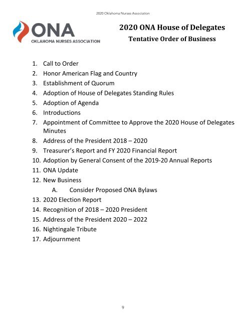 Oklahoma 2020 Book of Reports