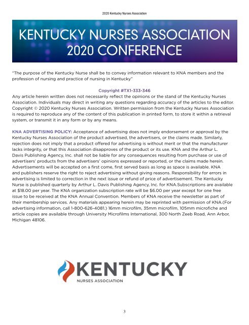 2020 Kentucky Nurses Association Convention