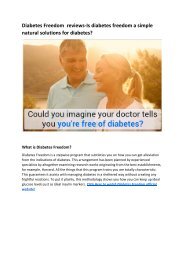 Diabetes Freedom  reviews-Is diabetes freedom a simple natural solutions for diabetes?