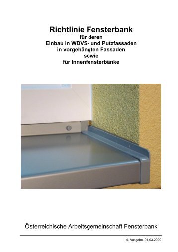 Richtlinie Fensterbank