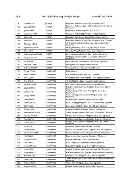 2639-ek - MEB Öğretmene Hizmet ve Sosyal İşler Dairesi