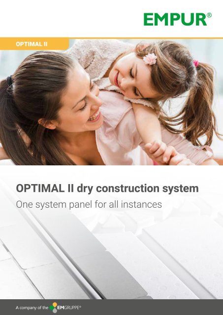 Optimal II dry construction system en