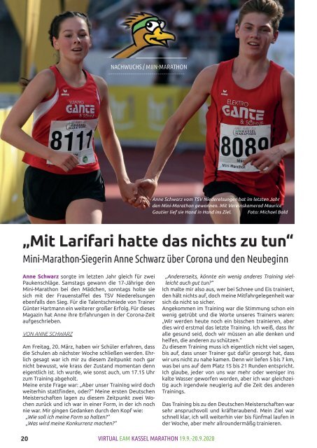 Virtual worldwide EAM Kassel Marathon 2020- Virtual Magazine