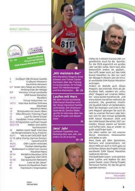 Virtual worldwide EAM Kassel Marathon 2020- Virtual Magazine