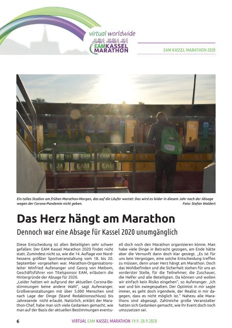 Virtual worldwide EAM Kassel Marathon 2020- Virtual Magazine