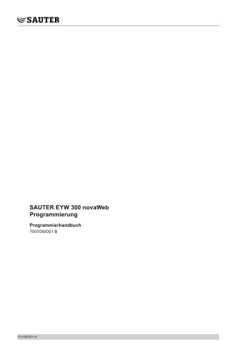 EYW300 novaWeb: Programmierhandbuch (7001050001 ... - Sauter