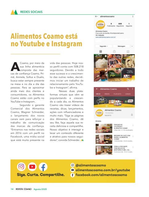 Revista Coamo Edição de Agosto de 2020