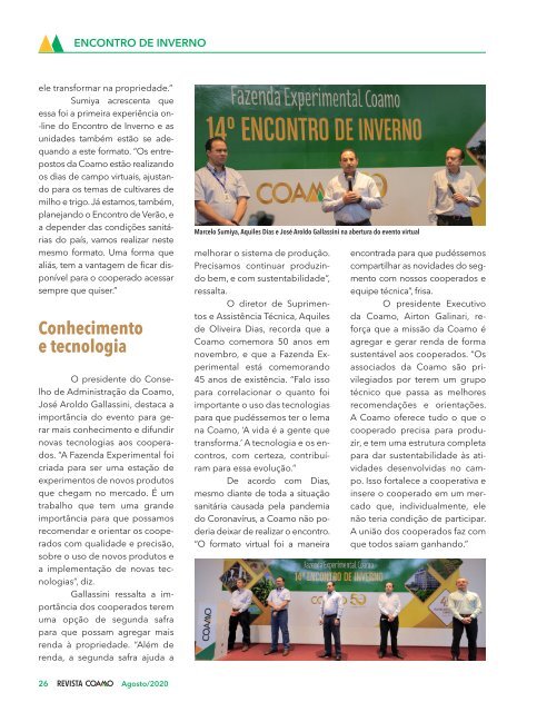 Revista Coamo Edição de Agosto de 2020