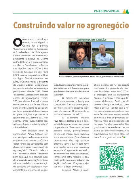 Revista Coamo Edição de Agosto de 2020