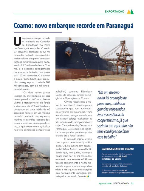 Revista Coamo Edição de Agosto de 2020