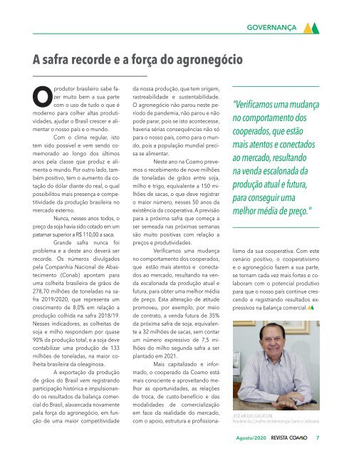 Revista Coamo Edição de Agosto de 2020