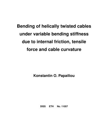 Bending of helically twisted cables under variable ... - Pfisterer