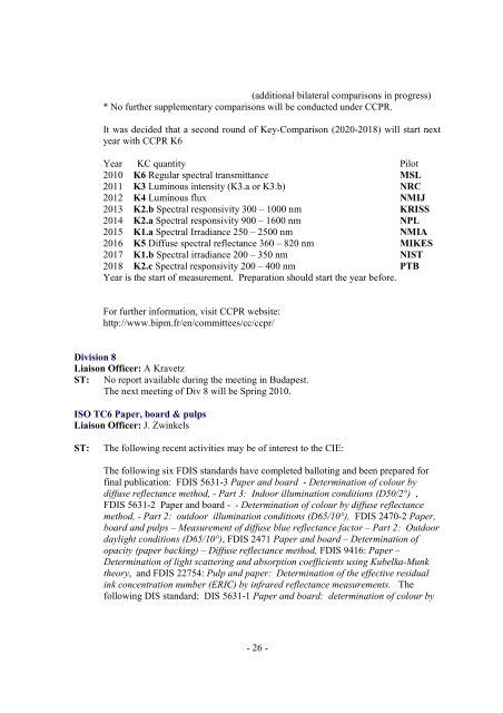 Division 2 Activity Report - CIE Australia